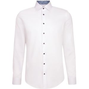 Seidensticker - Businessoverhemd - Wit - Shaped 1/1 Kentkraag - Effen