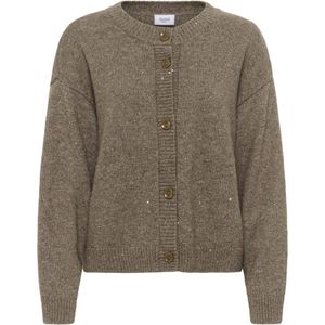 SAINT TROPEZ Gebreid vest 'SZNova'  bruin gemêleerd