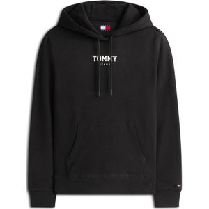Tommy Jeans Sweatshirt 'ESS'  zwart / wit