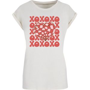 F4NT4STIC Shirt 'XOXO Herz Love'  sand / rosa / lichtrood