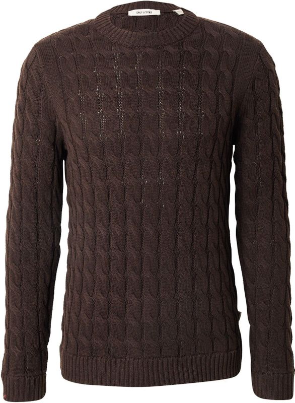 Only & Sons - ONSKicker - Trui - Donkerbruin - Lange Mouw