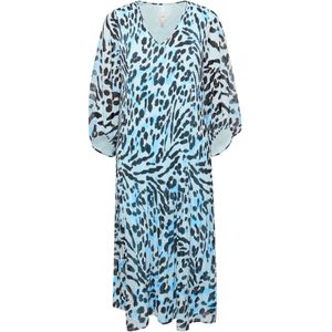 ICHI Blousejurk 'Ely'  blauw / zwart / wit