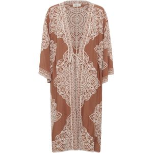 Kimono - Beige - Lichtgewicht Stof - Geborduurde Details - Lange Wijde Mouwen