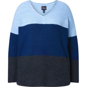 Ulla Popken Trui  blauw / marine / lichtblauw
