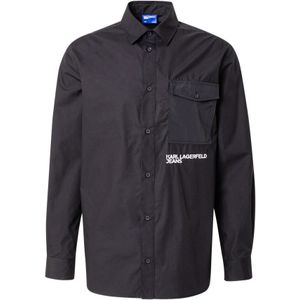 KARL LAGERFELD JEANS Overhemd  zwart / wit