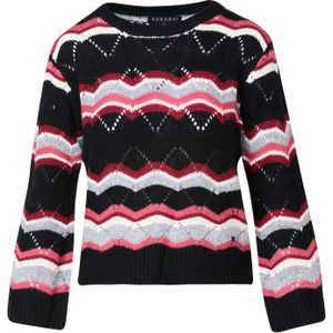 KOROSHI Trui  grijs / pitaja roze / zwart / wit