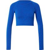 Hummel - Hmlmt Leo Seamless Crop T-Shirt - Olympian Blue/Sodalite Blue - Dames T-Shirt