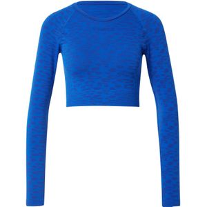 Hummel - Hmlmt Leo Seamless Crop T-Shirt - Olympian Blue/Sodalite Blue - Dames T-Shirt