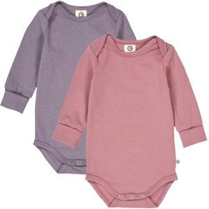 Müsli by GREEN COTTON Rompertje/body  lila / rosa