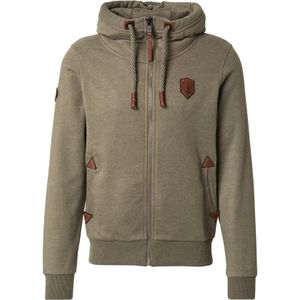 naketano Sweatvest  bruin / olijfgroen