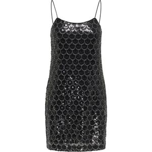 Only Petite Cocktailjurk 'ONLBRIELLE'  zwart / zilver