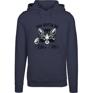 F4NT4STIC Sweatshirt 'Kätzchen You Gotta Be Kitten Me!'  marine / donkergrijs / zwart / wit