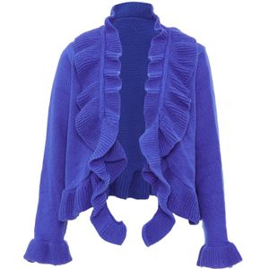 aleva Gebreid vest  royal blue/koningsblauw