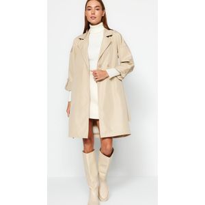 Trendyol - Oversized Trenchcoat - Bruin - Met Riem