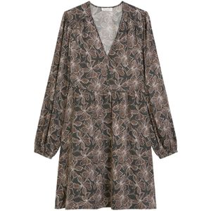 Marc O'Polo Jurk  bruin / donkergrijs / wit