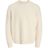 Jack & Jones - JORCAMBRIDGE - Trui - Crème - Losse Pasvorm - Lange Mouw