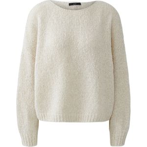 OUI - Trui - Lichtbeige - Gebreid - Lange Mouw