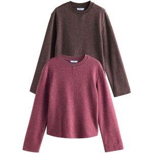 Next Trui  bruin / pitaja roze