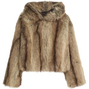 Bershka - Winterjas - Bruin - Met Capuchon - Warm Gevoerd