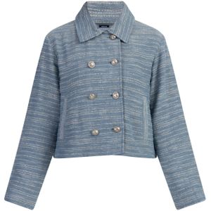 DreiMaster Vintage Tussenjas  duifblauw / wit