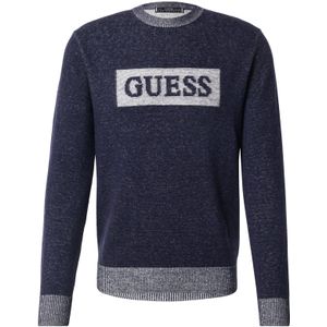 GUESS Trui 'JACK'  blauw gemêleerd / wit