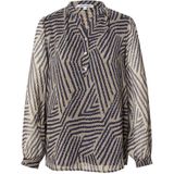 MORE & MORE - Blouse - Beige - Wijde Blouse - Lange Mouw