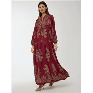 Hiccup Jurk  donkerbeige / lichtbruin / bourgogne