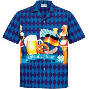 Hawaiihemdshop.de Overhemd 'Oktoberfest'  blauw