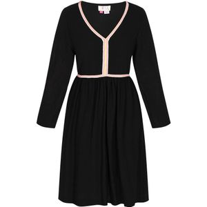 IZIA Jurk 'Festival'  geel / rosa / zwart / wit