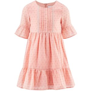 happy girls - Jurk - Pastelroze - Gevoerde Zoom - Ronde Hals - Gestippeld Motief
