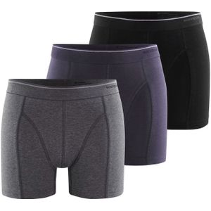 Blackspade Boxershorts ' Tender Cotton '  donkerblauw / grijs gemêleerd / zwart