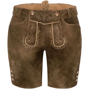 SPIETH & WENSKY - Broek - Beige - Leer - Slimfit - Kort