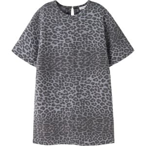 Jurk - Panterprint - Keperstof - Halflange Mouwen - Loose Fit