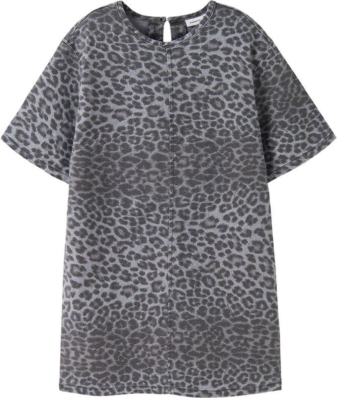 Jurk - Panterprint - Keperstof - Halflange Mouwen - Loose Fit