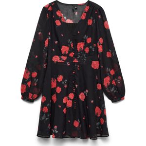 VERO MODA Jurk  rood / zwart