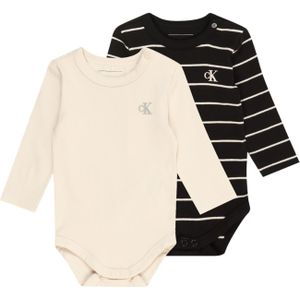 Calvin Klein - Rompertje - Beige/Zwart - 2 Pack