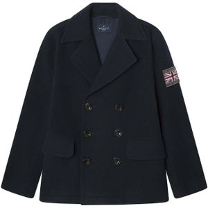 Hackett London Mantel 'PEACOAT UJK'  nachtblauw