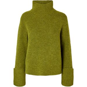 SELECTED FEMME - Wolmix Sweater - Luxe Knitwear - Loose-fit - Geribbelde Col