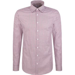 SEIDENSTICKER - Zakelijk Overhemd - Lila/Wit - Katoen - Lange Mouw