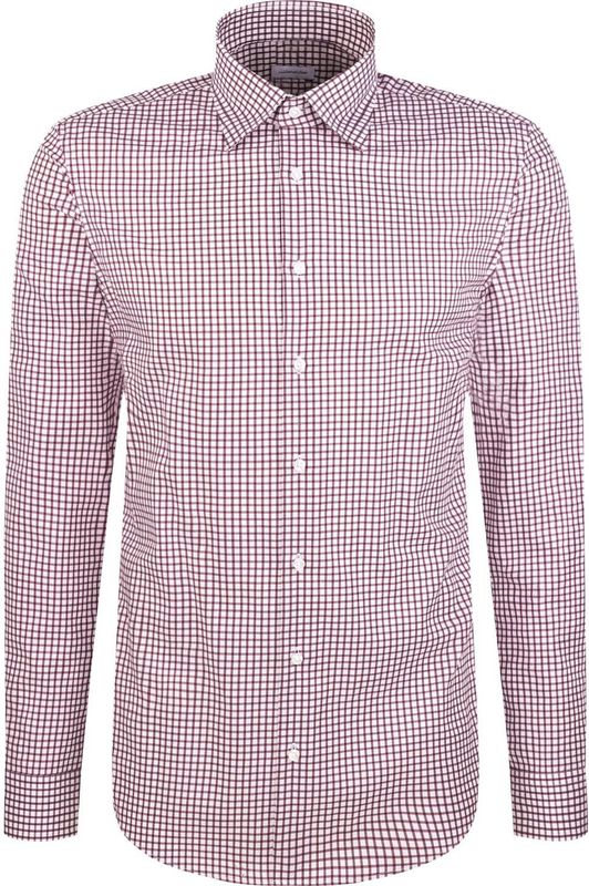 SEIDENSTICKER - Zakelijk Overhemd - Lila/Wit - Katoen - Lange Mouw