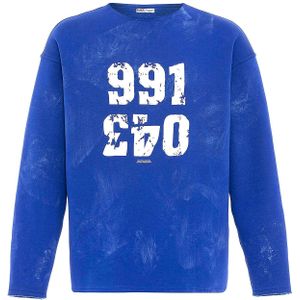 VAMOS CLO Sweatshirt  blauw / wit