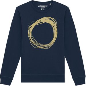 Watapparel Sweatshirt ' Kreis '  beige gemêleerd / navy