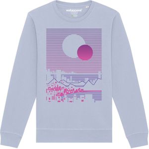 Watapparel Sweatshirt ' Sun and Moon Skyline '  lichtblauw / gemengde kleuren