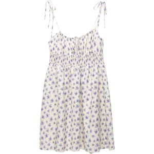 Pull&Bear Zomerjurk  lichtblauw / lila / zwart / wit
