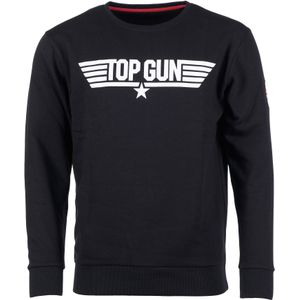 TOP GUN Sweatshirt  zwart / wit