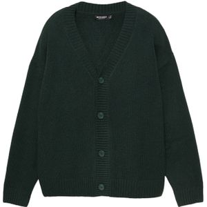Pull&Bear Gebreid vest  donkergroen