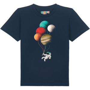 watabout.kids Shirt 'Balloon Spaceman'  blauw / navy / rood / wit
