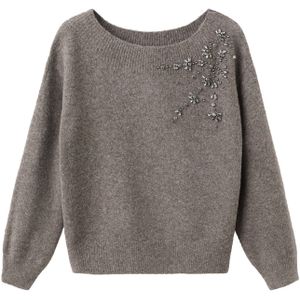 MANGO Trui 'GARRA'  donkerbruin