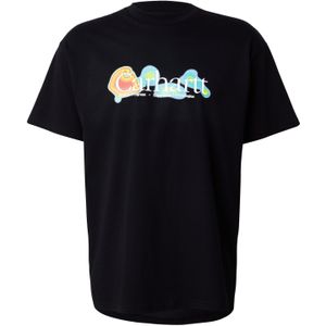 Carhartt WIP Shirt 'Experiential'  hemelsblauw / oranje / zwart / wit