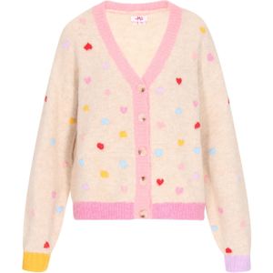 MYMO Gebreid vest  beige / blauw / geel / rosa / rood